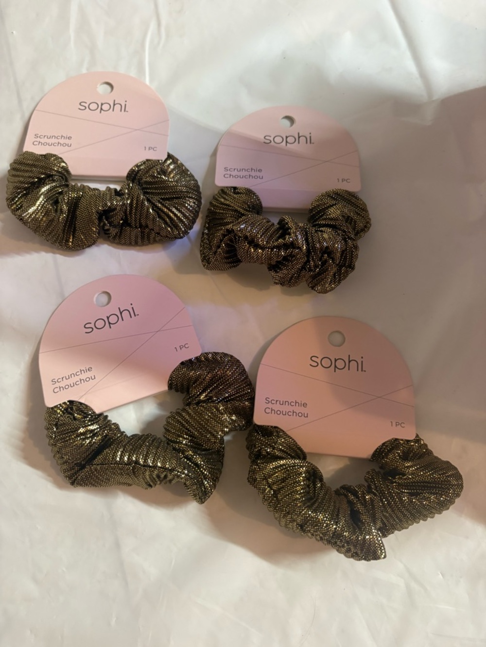 Metallic Gold Scrunchie - Pack of 16 by Sophi